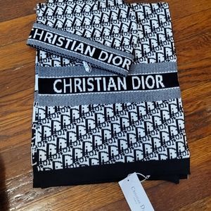 Dior hat and scarf